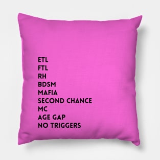 Romance Book Lovers Acronyms Pillow