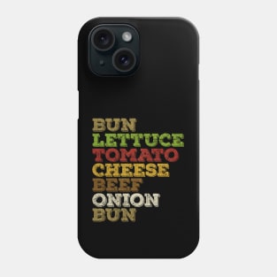 Burger Anatomy Layers Phone Case