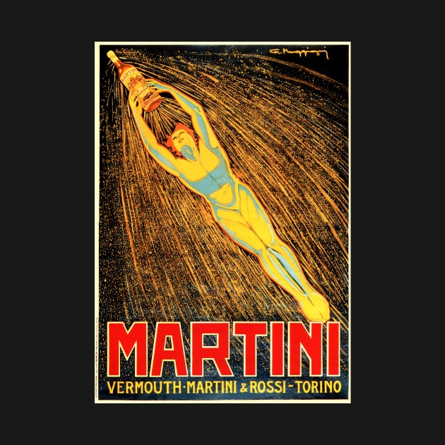 VERMOUTH MARTINI & ROSSI Traditional Italian Liqueur Wine Vintage Art Deco by vintageposters