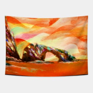 island arch sunset Tapestry