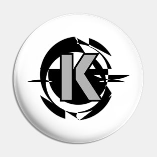 Futuristic Modern Letter K Pin