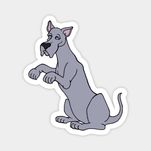 Gray Begging Great Dane Dog Magnet