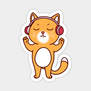 Music loving cat Magnet