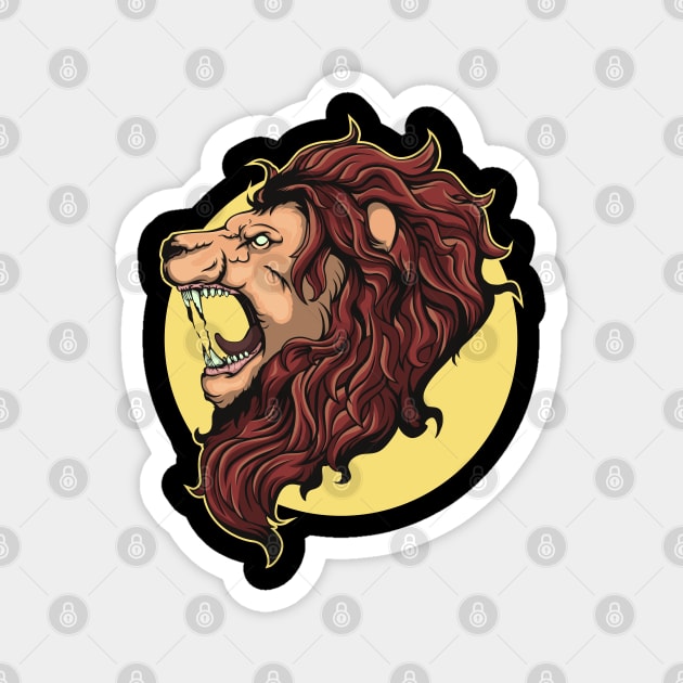 Lion head Magnet by Donec