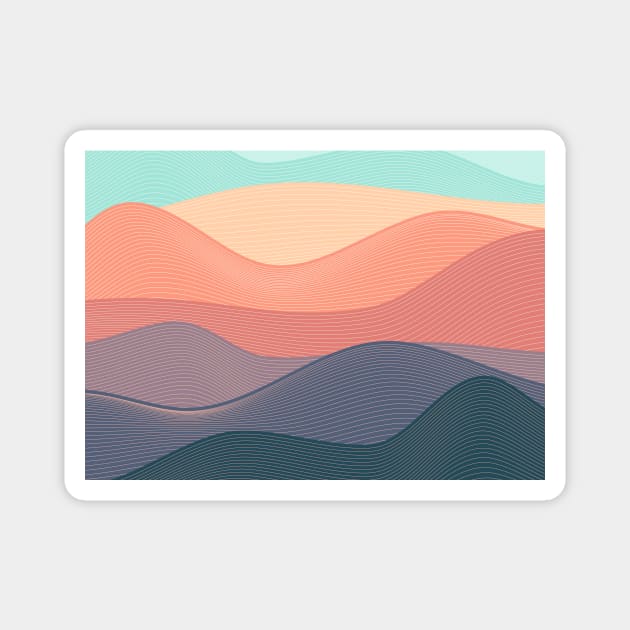 Abstract Waves Magnet by Genesis