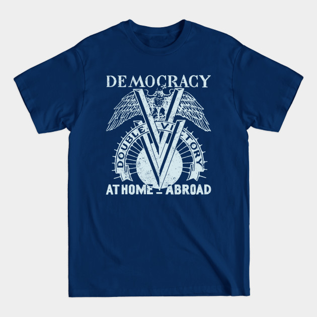 Disover Democracy Double V - light - Us History - T-Shirt