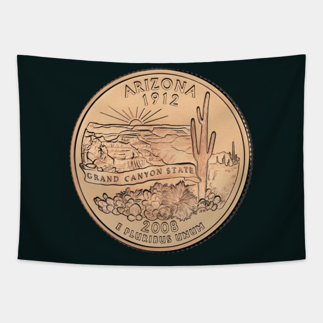 Arizona State Quarter Tapestry by She Gets Creative