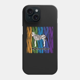 fine stripes,zebra,RAINBOW Phone Case