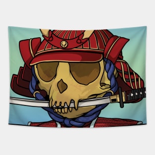 Samurai - Tamarin Skull Tapestry