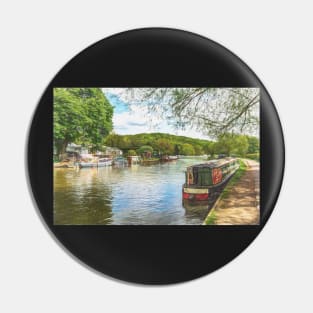 A Narrowboat Moored At Henley Pin