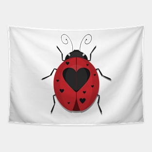 Heart Spotted Ladybug Tapestry