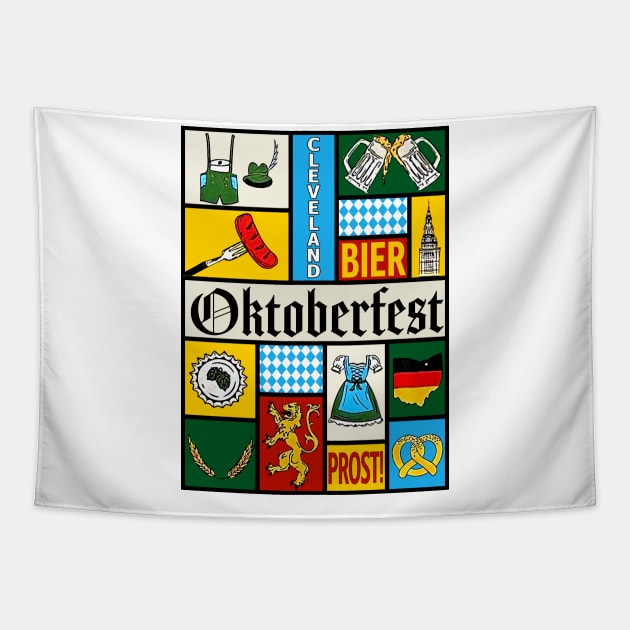 Prost! Beer Pretzel Lover Oktoberfest Festival 2023 Drinking Tapestry by JennyArtist