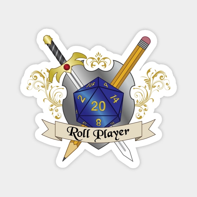 Roll Player Crest Magnet by NashSketches