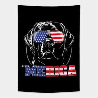 Proud Labrador Retriever American Flag Merica dog Tapestry