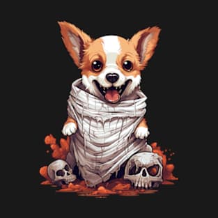 Halloween Corgi Mummy T-Shirt