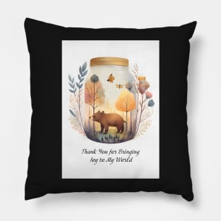 Enchanted Bear in a Jar Joy World Pillow