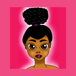 Brown skin girl digital art T-Shirt