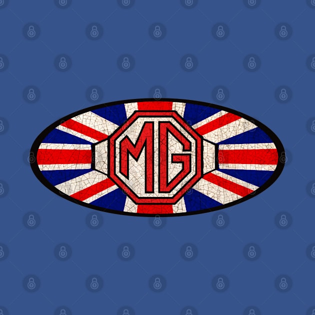 MG cars Oval Porcelin by Midcenturydave