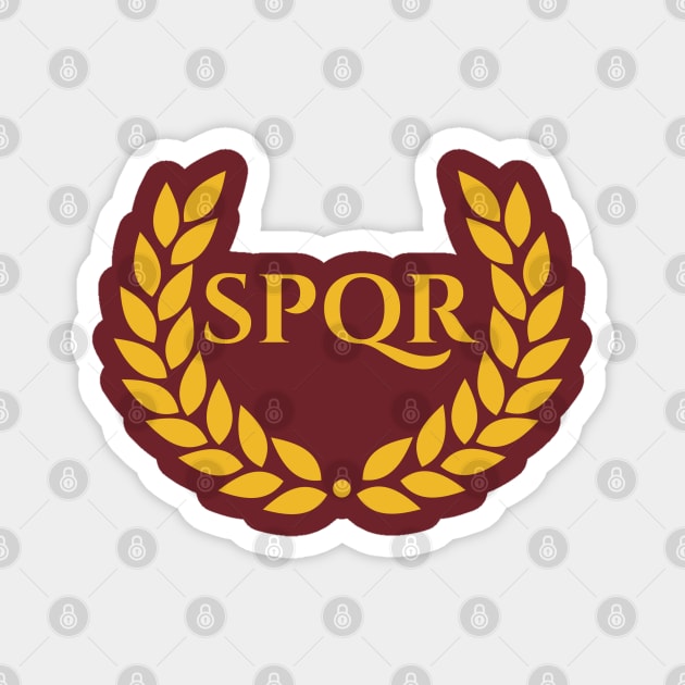 SPQR Ancient Rome Classical Greek Laurel Roman History Magnet by Styr Designs