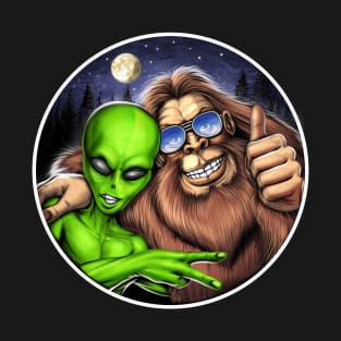 Bigfoot and Alien T-Shirt