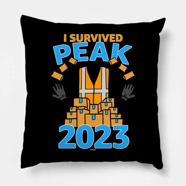 Swagazon I Survived Peak 2023 Pillow by Swagazon