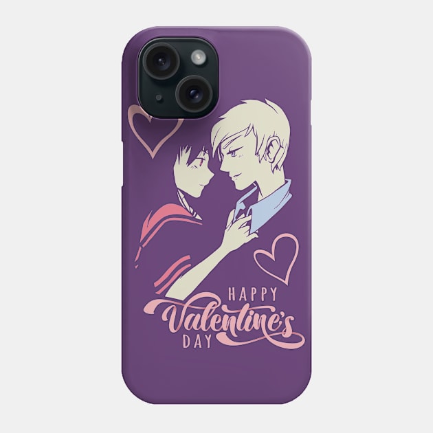 Valentine's Day Lovers Anime Cartoon Gift For The Adopted Phone Case by peter2art
