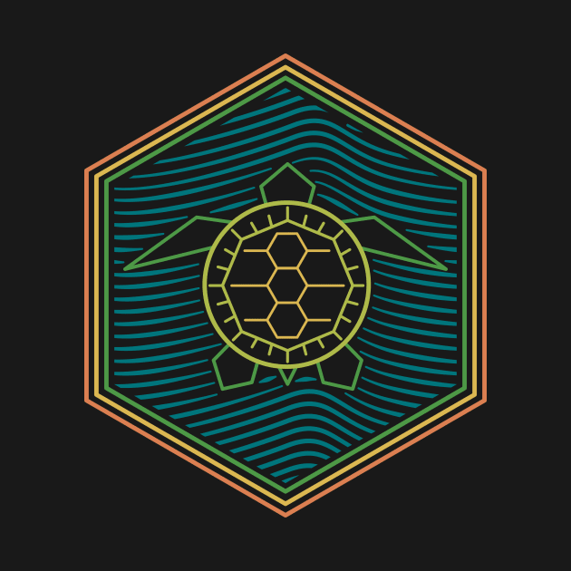 Geometric Turtle Hexagon by Dragonbudgie