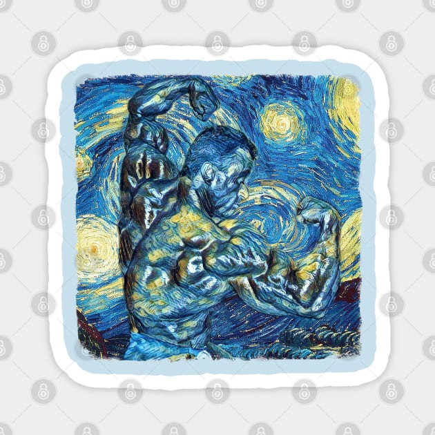 Sylvester Stallone Van Gogh Style Magnet by todos