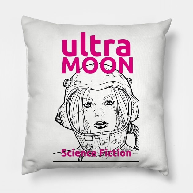 ULTRA MOON sci-fi travel to the moon Pillow by andres uran