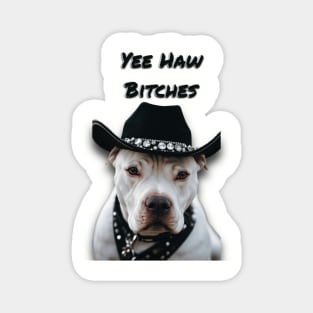 YEE HAW BxTCHES (pitbull) Magnet