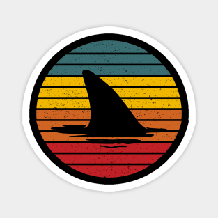 Shark retro sunset Magnet