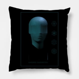 Sacred Geometry Glitch Pillow