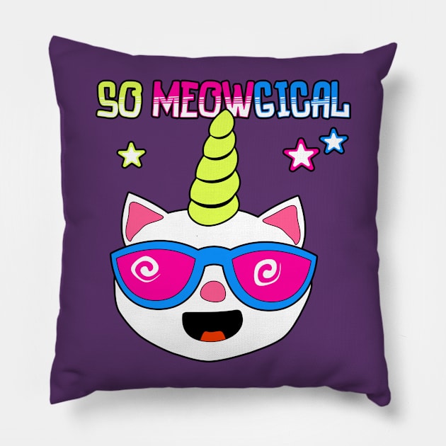 So Meowgical Unicorn Cat Pillow by Liberty Art