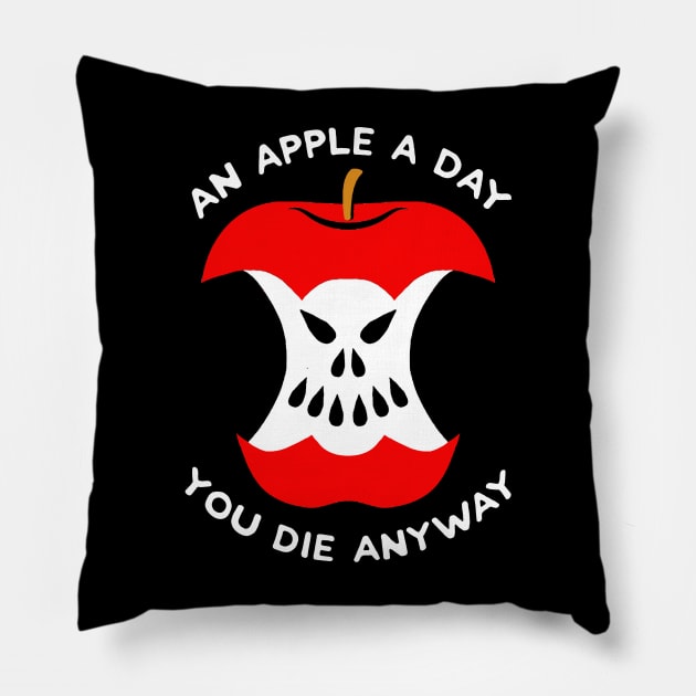 an apple a day Pillow by Kane Banner