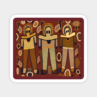 Three Shaman Spirits - Tribal Decor Magnet