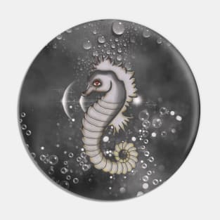 Sweet little seahorse and bubbles Pin