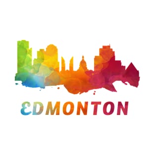 Edmonton Skyline Watercolor Style T-Shirt