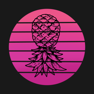 Vaporwave Aesthetic Pineapple Upside T-Shirt