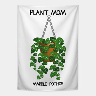 Plant Mom - Marble Pothos Plant Tapestry