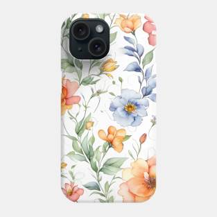 Flower pattern, floral decor design Phone Case