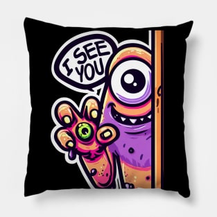 I SEE YOU Monster Pillow