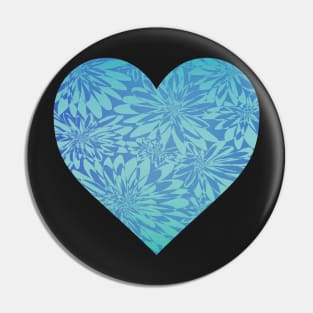 Pretty Digital Floral Ocean Vibes Pin