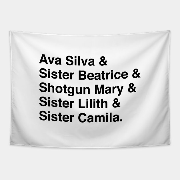 Character Names (v1) - Warrior Nun Tapestry by Queerdelion