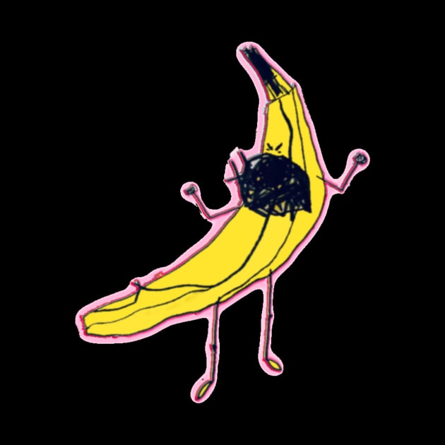 Angry Banana with neon highlights by AngryFruit