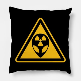 OldSalt Alien Radiation Caution Road Sign Pillow
