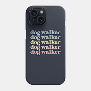 Funny Dog Walker Gift Retro Dog Walker Phone Case