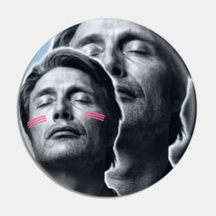 Mads Mikkelsen Sky and Roses Love Collage Pin