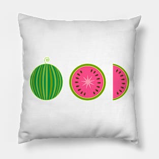 Fresh and juicy watermelon and slices Pillow