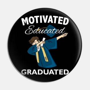 Motivated Educated Graduated 2021 Dabbing College Student Pin
