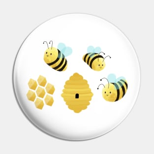 Cute Bees Pin